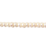 7x5mm; Button, Fresh Water Pearl - 1 Strand