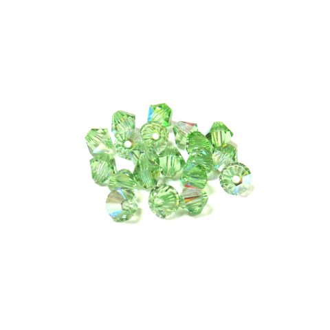 Swarovski Crystal, Bicone, 5mm - Peridot AB; 20 pcs