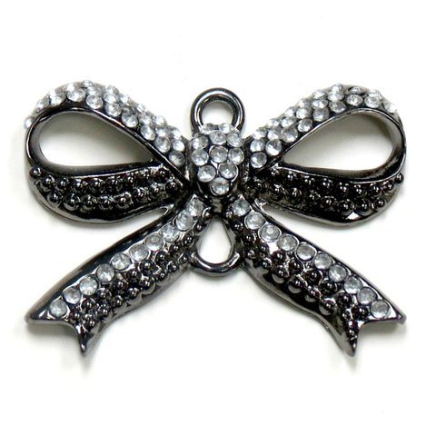 Rhinestone Bow Pendant