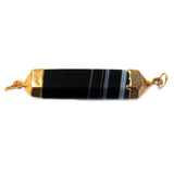 Black & White Agate Points Connector- Gold