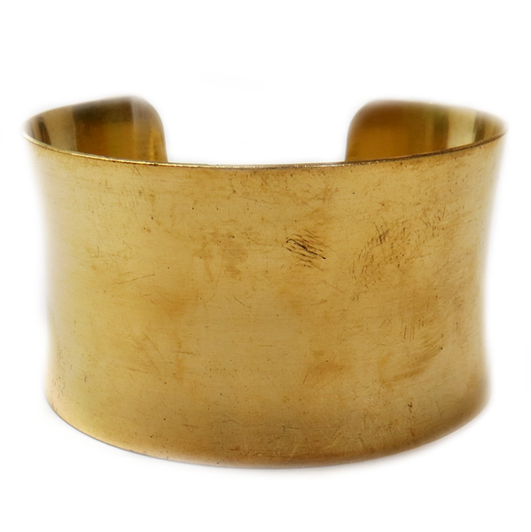 Bracelet Cuff Raw, Brass-Concave 2 in wide