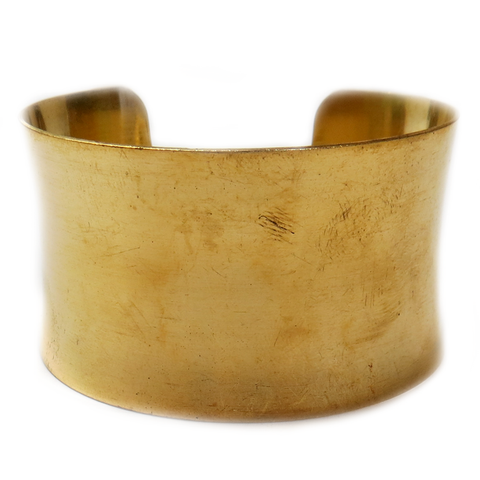 Bracelet Cuff Raw, Brass-Concave 2 in wide