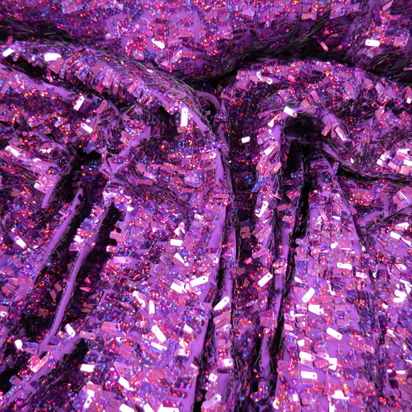 Chasity, Sequins, Purple, 54" Wide- 1 Yard