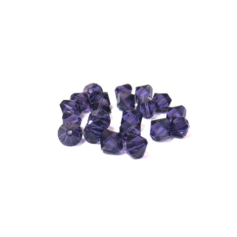 Swarovski Crystal, Bicone, 6mm - Purple Velvet; 20 pcs