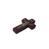 Burgundy Wood Cross, 33x20mm; 1 piece