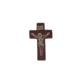 Burgundy Wood Cross, 33x20mm; 1 piece