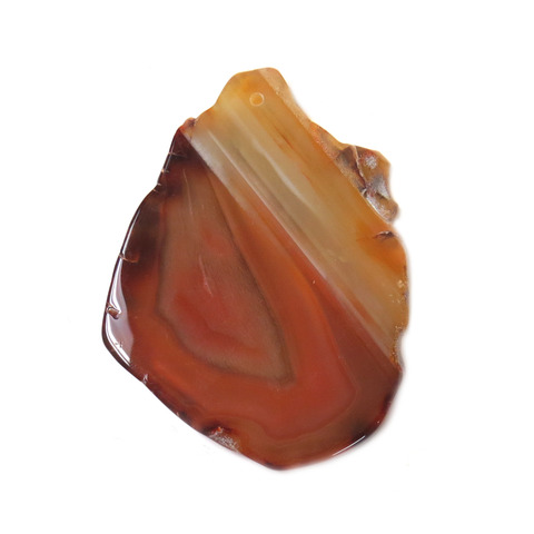 Topaz Slice Agate Pendant, 65x47mm - 1 piece