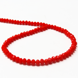 Rondelles- Opaque  Red
