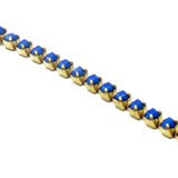 Royal Blue Opaque, Rhinestone Cup Chain-ss12; 1foot