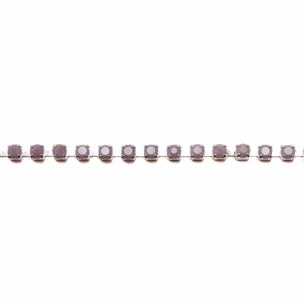Violet Opaque Rhinestone Cup Chains, ss12; 1foot