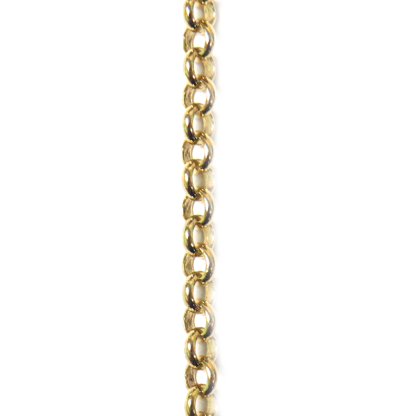 Brass Rolo Chain, Gold, 4.8mm; 1 foot