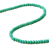 Rondelles-Green/Turquoise Opaque; 6mm
