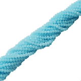 Rondelle-Light Blue Opaque; 6mm