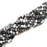 Rondelles-Two Toned White/Metallic