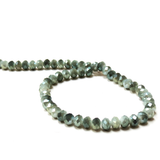 Rondelle-Two Toned Metallic Green