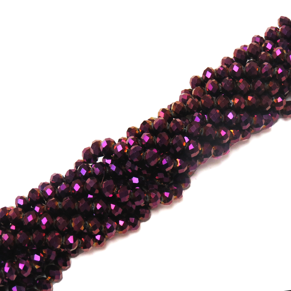 Rondelle-Metallic Magenta