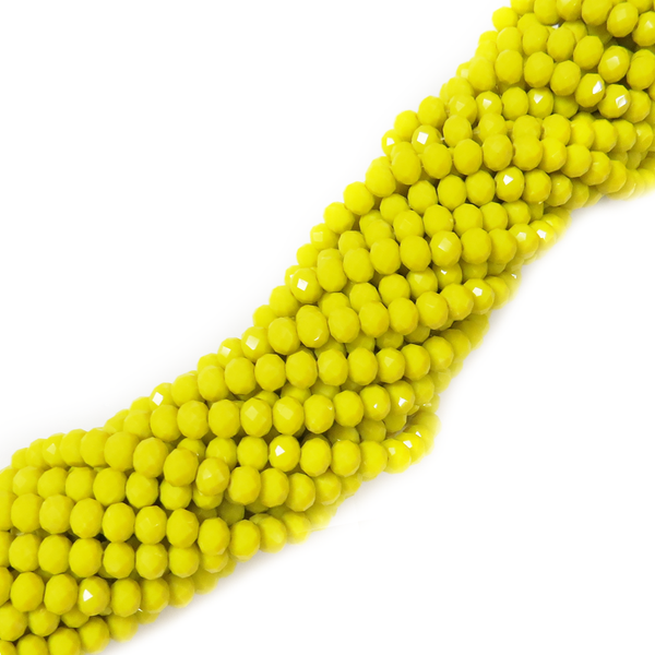 Rondelles - Opaque Yellow