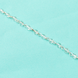 Rosary Chain, Silver/Crystal-4mm; 1foot