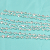 Rosary Chain, Silver/Crystal Ab-8mm; 1foot