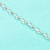 Rosary Chain, Crystal/Silver-6mm; 1foot
