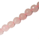 Faceted Rose Quartz, 8mm; 7" inch Strand