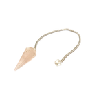 Rose Quartz Crystal Pendulum - Silver