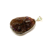 Violet Druzy Pendant - Silver