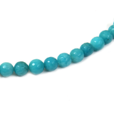 Round Faceted Jade, Turquoise, 10mm - 1 Strand