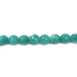 Round Faceted Jade, Turquoise, 8mm - 1 Strand