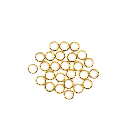Round Spacer, Gold, 6mm; 25 pieces