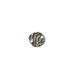 TierraCast - Rhodium Hammered Round Link; 11 x 11mm - 1 Piece