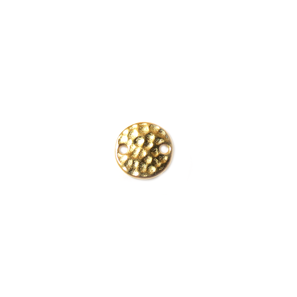 TierraCast, Hammered Round Link Gold, 11 x 11 mm - 1 piece