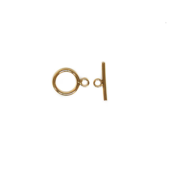Round Smooth Toggle, Gold Filled, 10mm; 1 piece