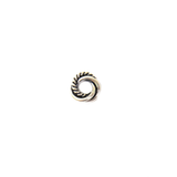 Twist Spacer, Sterling Silver, 7mm; 1 piece