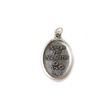 ''Desatanos'' Italian Charm, Antique Silver, 25x16mm - 1 piece