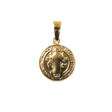 Saint Benedict Pendant, Stainless Steel, 16mm - 1 piece