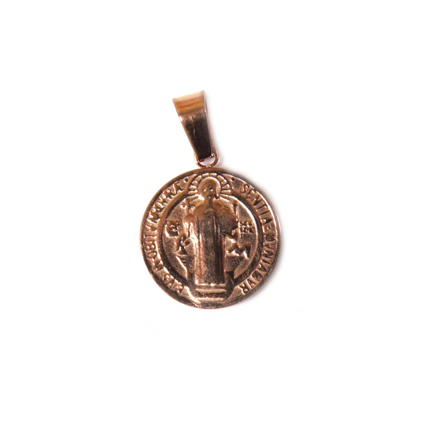 Saint Benedict Pendant, Stainless Steel, 16mm - 1 piece