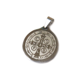 Saint Benedict Pendant, Stainless Steel, 28mm - 1 piece