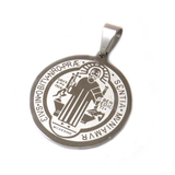 Saint Benedict Pendant, Stainless Steel, 30mm - 1 piece