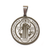 Saint Benedict Pendant, Stainless Steel, 30mm - 1 piece
