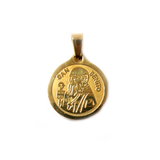 Saint Benedict Pendant Gold, Stainless Steel, 19mm - 1 piece