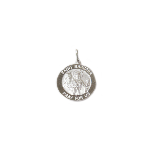 Saint Barbara, Charm, Sterling Silver, 20mm - 1 piece