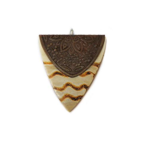 Tribe Arrow Charm, Antique Bronze, 47mm; 1 package