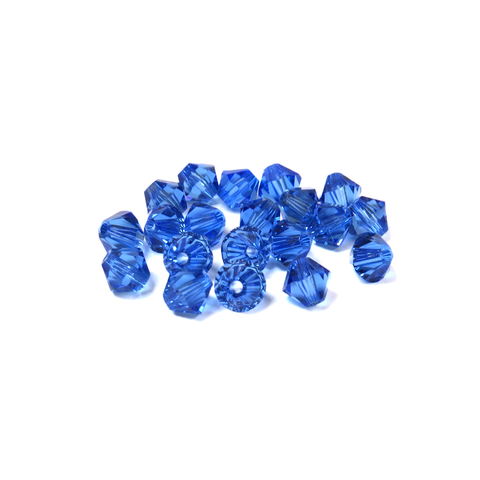 Swarovski Crystal, Bicone, 5MM - Sapphire; 20 pcs