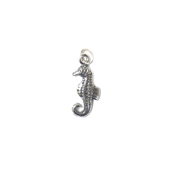 Sea Horse Charm, Sterling Silver, 16x7mm - 1 piece