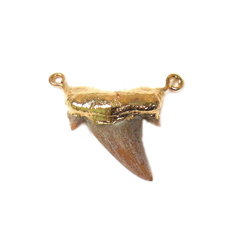 Shark Tooth Double Link Pendant, 27x22mm - 1 piece