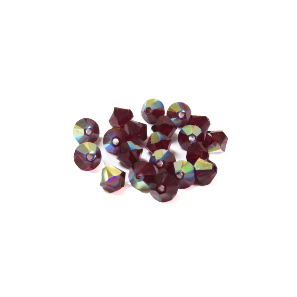 Swarovski Crystal, Bicone, 5MM - Siam AB; 20pcs