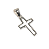 Sterling Silver Open Cross Pendant, 20x11mm - 1 piece