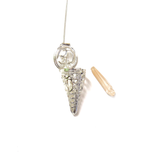 Crystal Quartz Pendulum with Cage - Silver