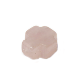 Rose Quartz Small Cross Bead, Rose, 8x8mm; 1 piece